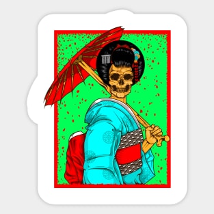 Geisha skull Sticker